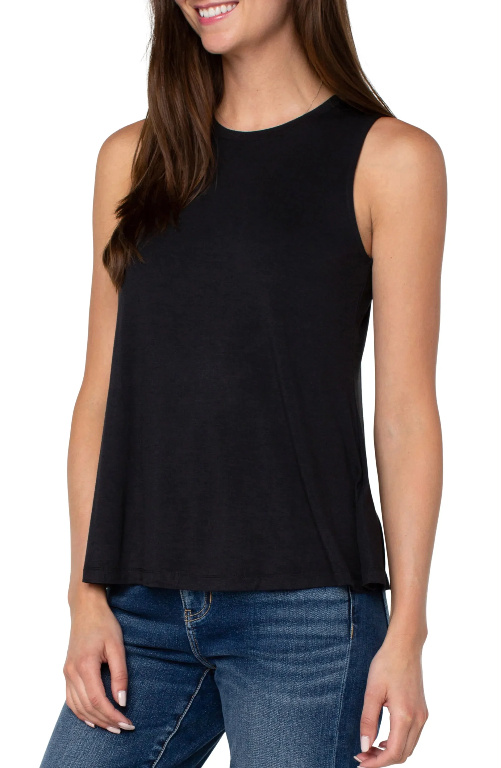 Liverpool Los Angeles Tees-SLEEVELESS SCOOP NECK TANK Black