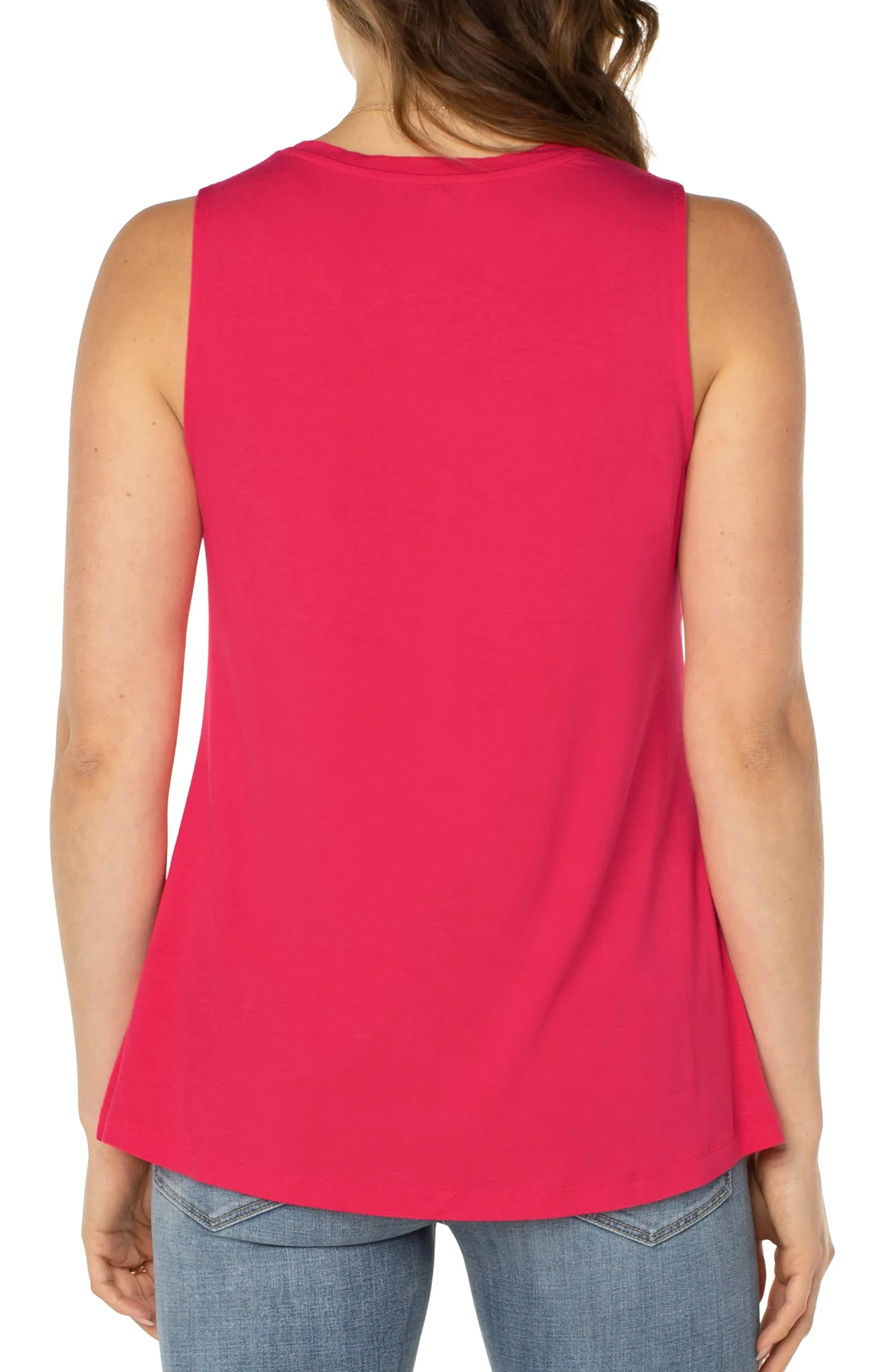 Liverpool Los Angeles Tees-SLEEVELESS SCOOP NECK TANK Pinkpunch