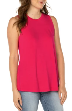 Liverpool Los Angeles Tees-SLEEVELESS SCOOP NECK TANK Pinkpunch