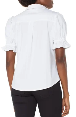 Liverpool Los Angeles Tops-SNAP FRONT KNIT SHIRT White