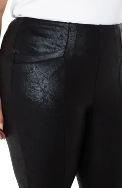 Liverpool Los Angeles Pants-STELLA KICK FLARE WITH WELT POCKETS Blackcracklecoated