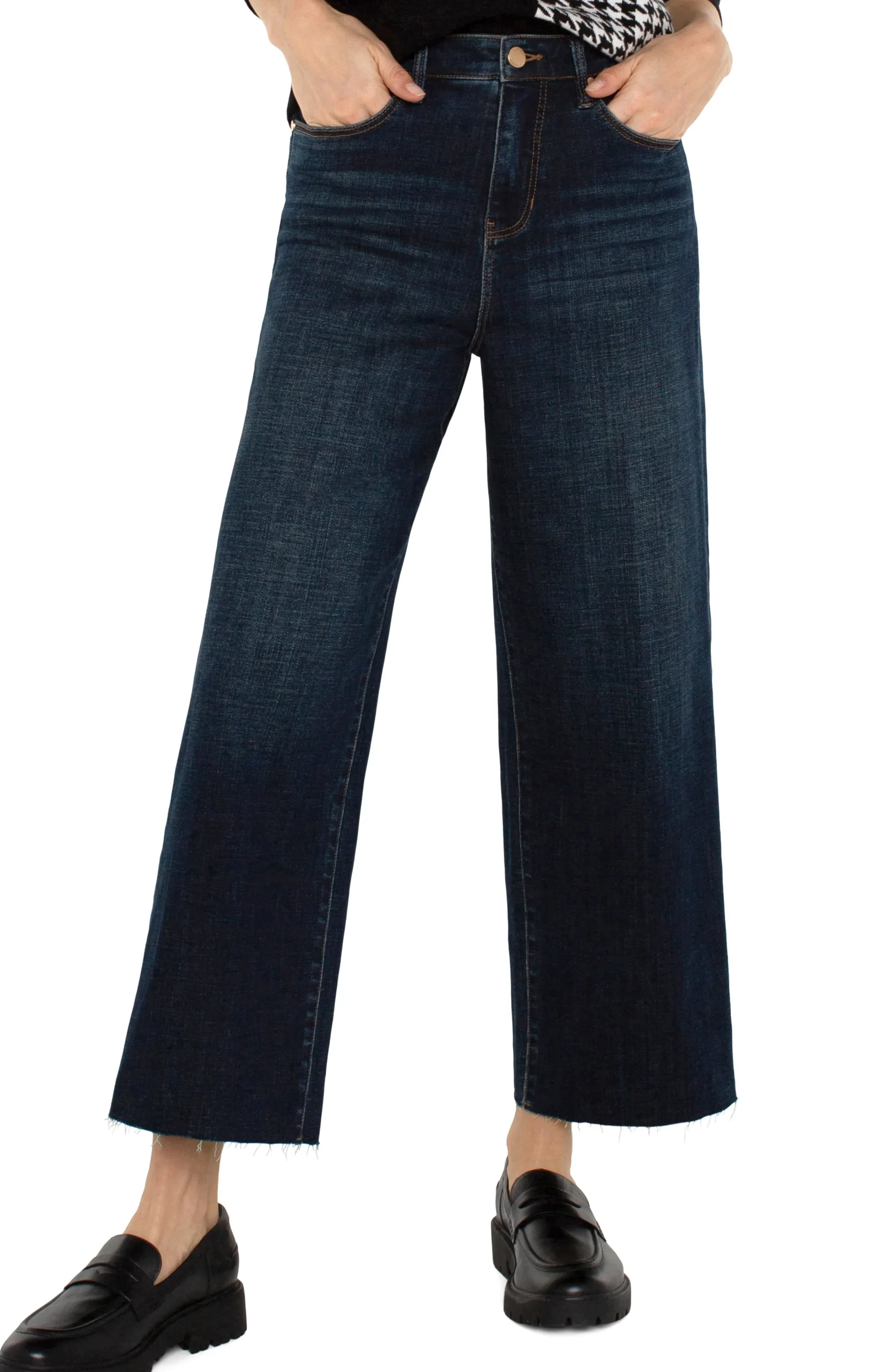 Liverpool Los Angeles Wide-Leg|Jeans-STRIDE HI-RISE WITH CUT HEM Eastmoor