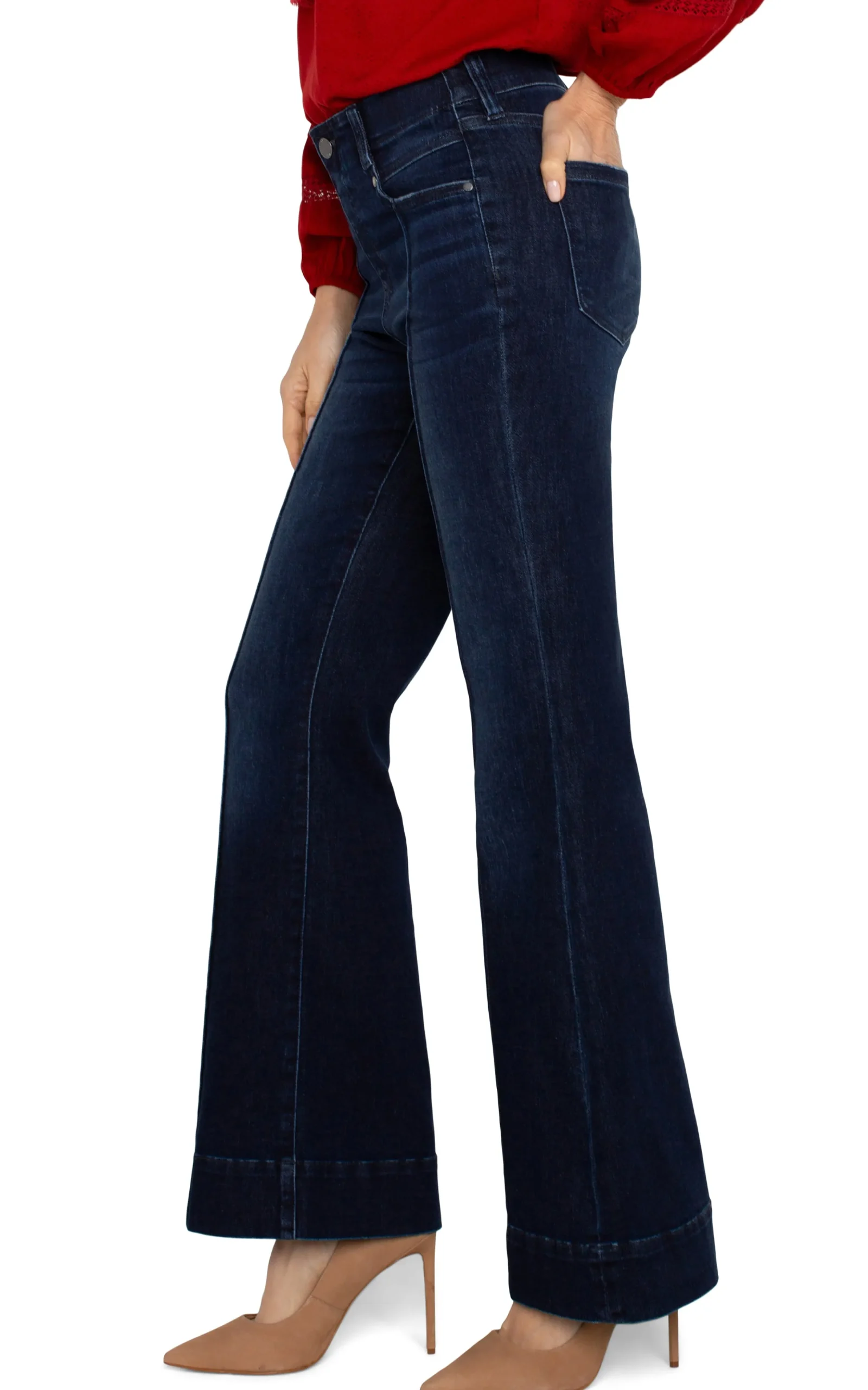 Liverpool Los Angeles Jeans-THE GIA GLIDER® FLARE WITH PINTUCKS Upland