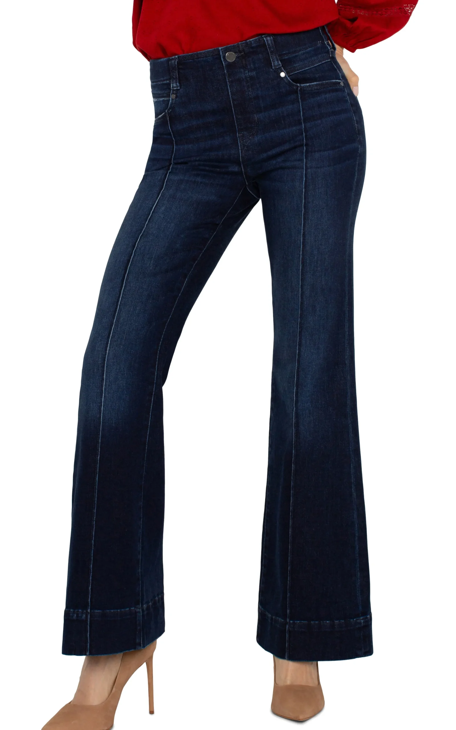 Liverpool Los Angeles Jeans-THE GIA GLIDER® FLARE WITH PINTUCKS Upland