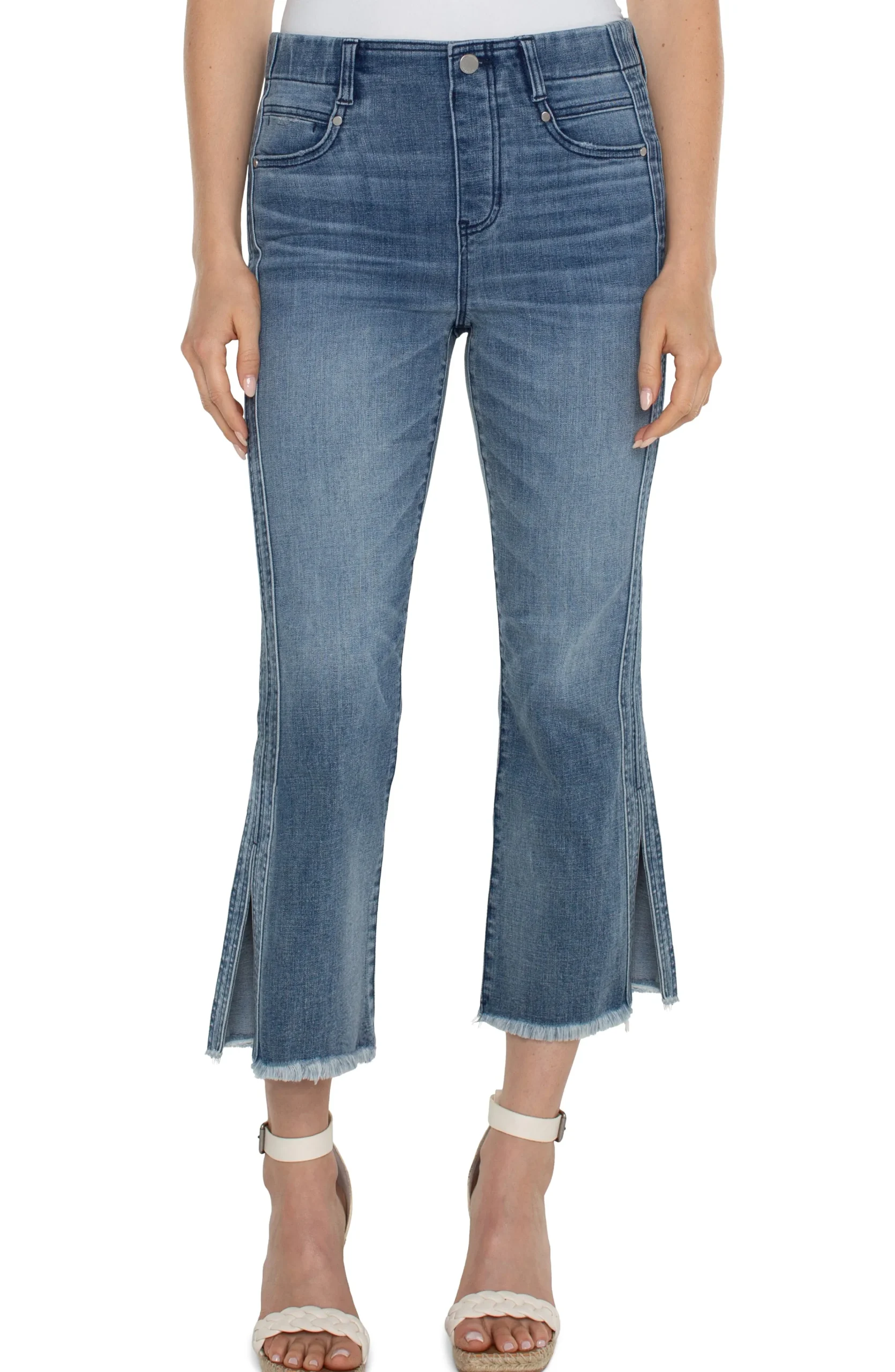 Liverpool Los Angeles Jeans|Crops-THE GIA GLIDER® CROP ECO FLARE Cherrycreek