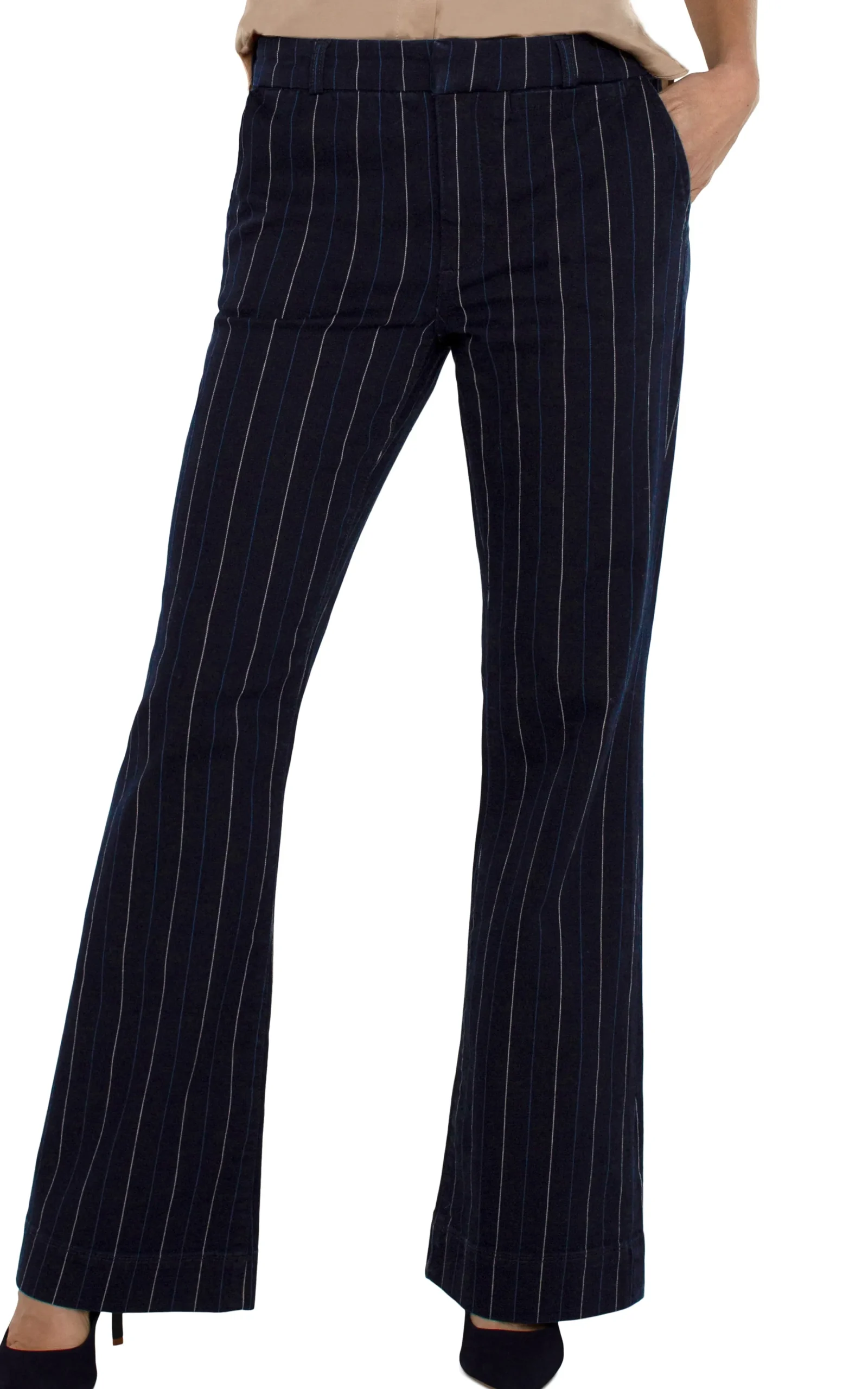 Liverpool Los Angeles Pants|Bootcut & Flares-TROUSER FLARE Lapisindigostripe