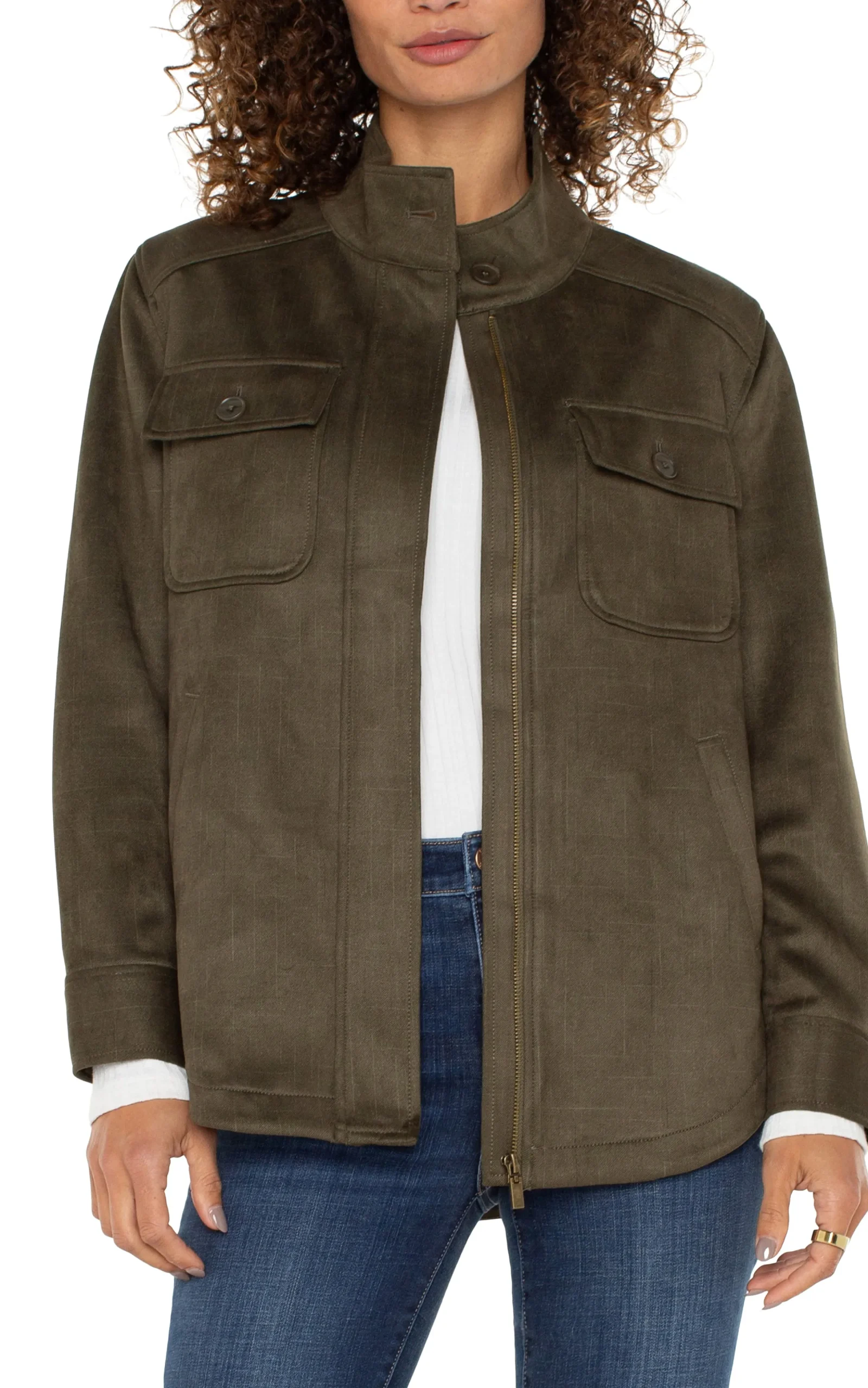 Liverpool Los Angeles Jackets-UTILITY JACKET Olive
