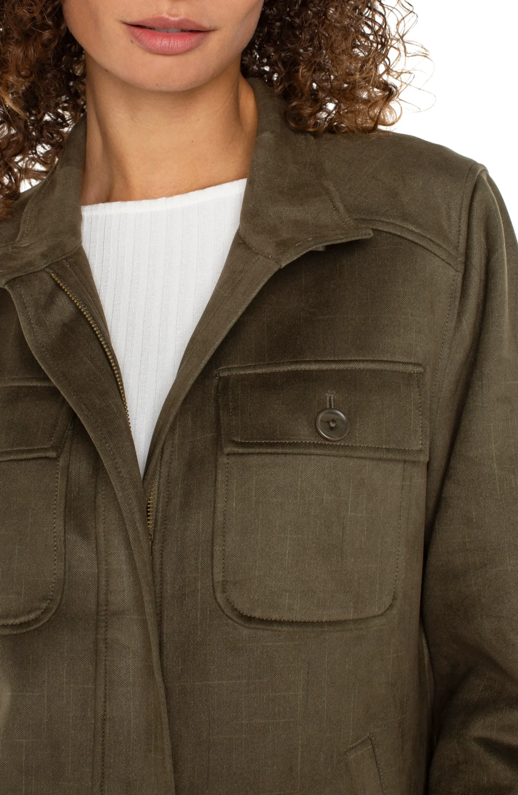 Liverpool Los Angeles Jackets-UTILITY JACKET Olive