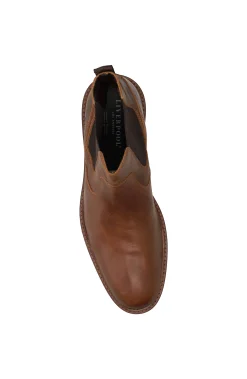 Liverpool Los Angeles Boots-WARREN BURNISHED LEATHER BOOT Darkbrown