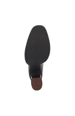 Liverpool Los Angeles Heels|Loafers-WESTLAKE LOAFER WITH MID STACK HEEL Black