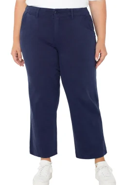 Liverpool Los Angeles Pants-WIDE LEG CROP Lapisink