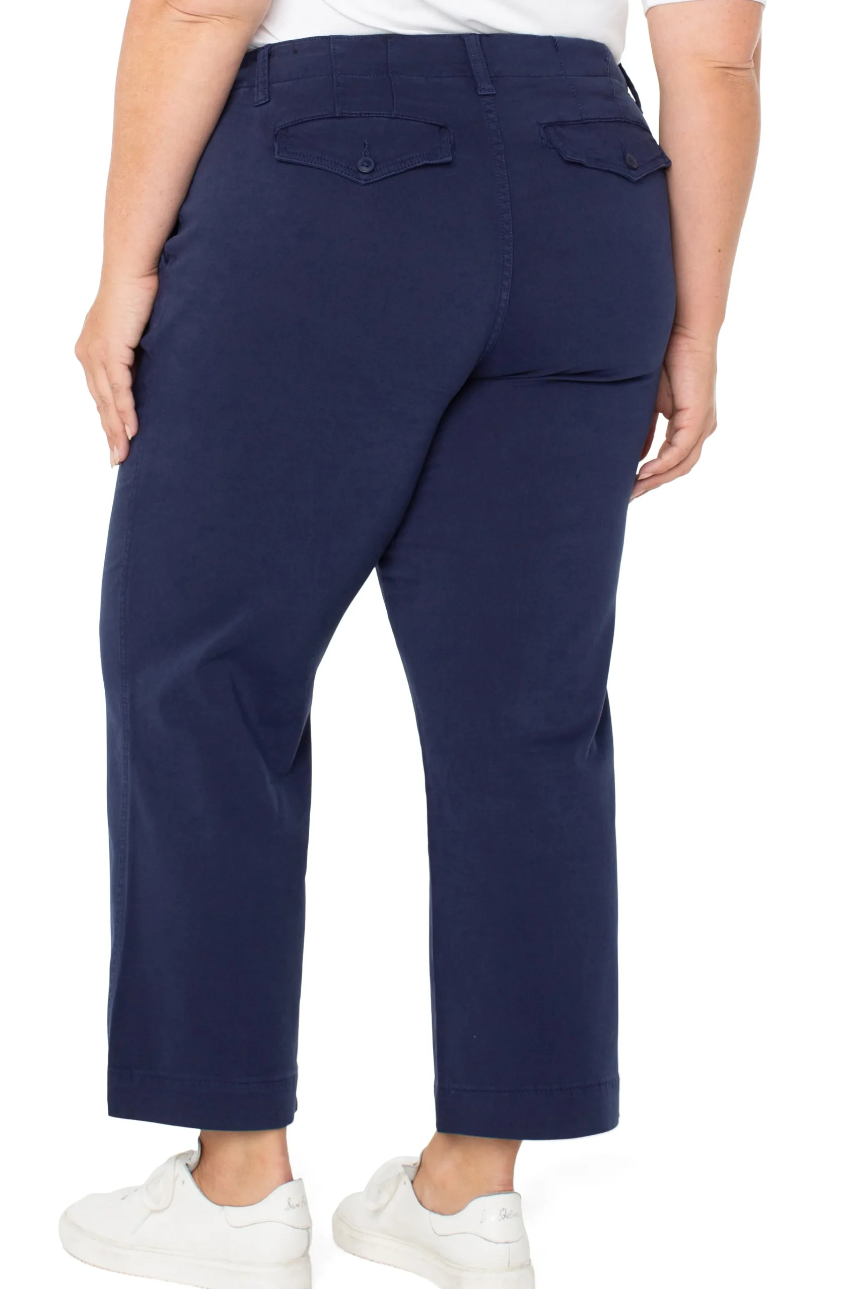 Liverpool Los Angeles Pants-WIDE LEG CROP Lapisink