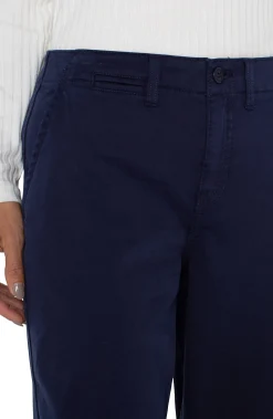 Liverpool Los Angeles Pants-WIDE LEG CROP TROUSER Lapisink