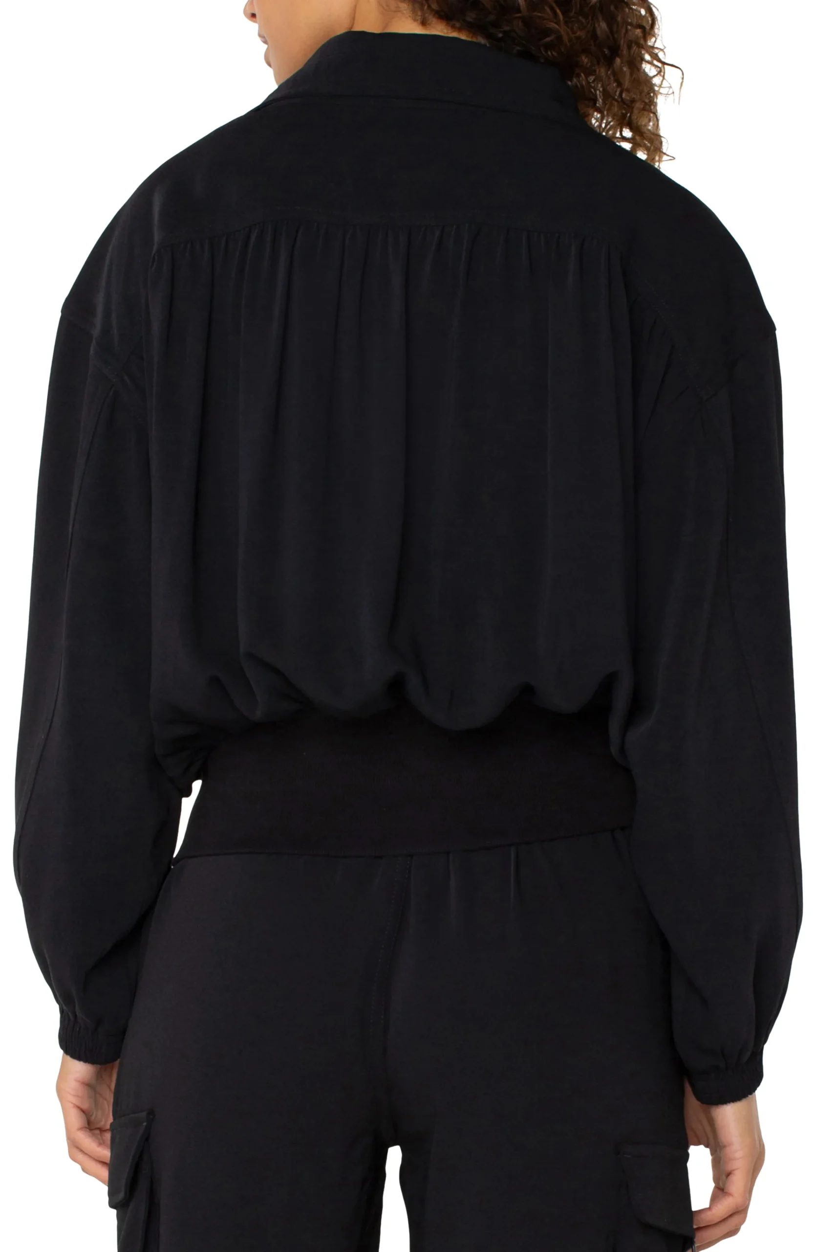 Liverpool Los Angeles Jackets-ZIP UP DOLMAN JACKET Black