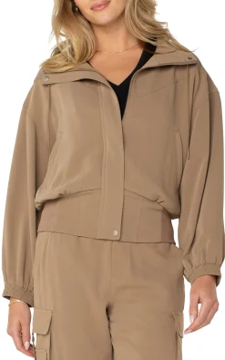 Liverpool Los Angeles Jackets-ZIP UP DOLMAN JACKET Palosanto