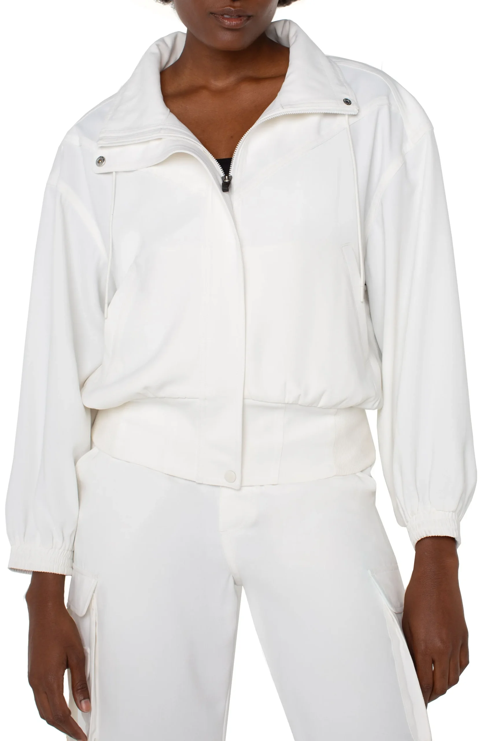Liverpool Los Angeles Jackets-ZIP UP DOLMAN JACKET Porcelain